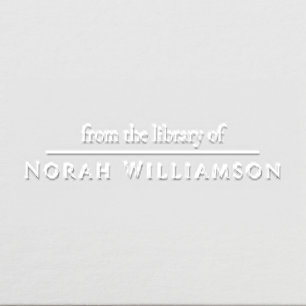 Simple From the Library of Custom Name Embosser