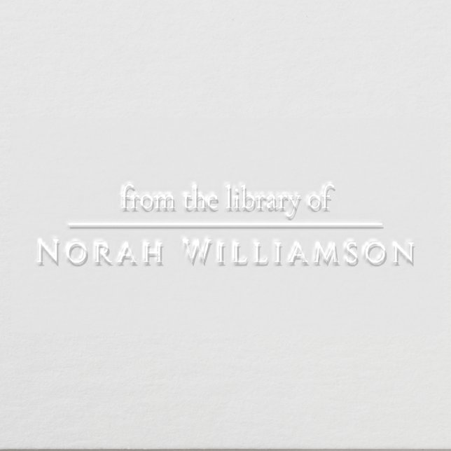 Simple From the Library of Custom Name Embosser (Design)