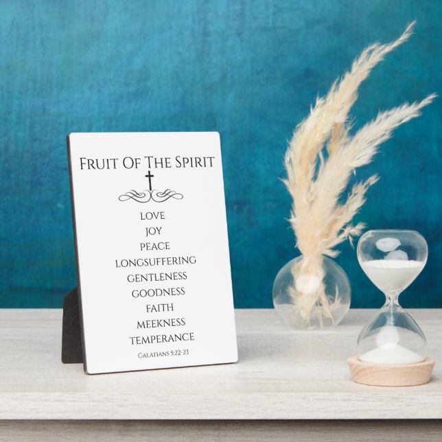 Simple Fruit of the Spirit Galatians 5 Plaque (Side)