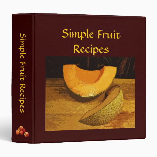 Simple Fruit Recipes 3 Ring Binder (Front/Spine)
