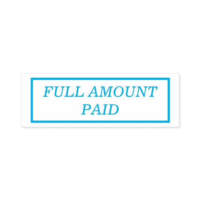 Simple "FULL AMOUNT PAID" Rubber Stamp (Design)