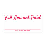 [ Thumbnail: Simple "Full Amount Paid" Rubber Stamp ]