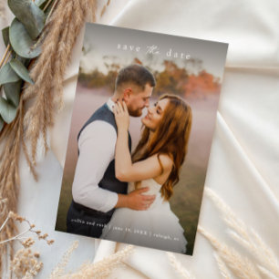 Simple Full Bleed Wedding Photo  Save The Date