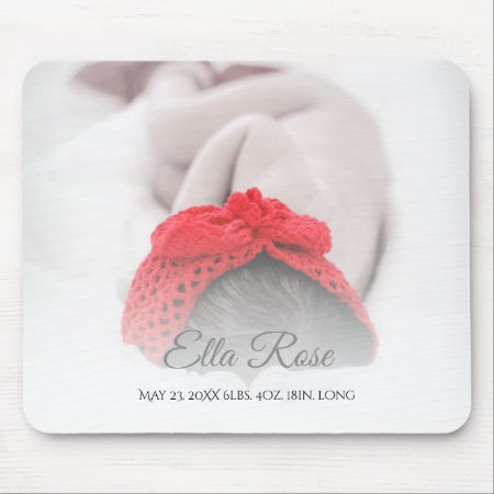 Simple Full Frame Add Your Own New Baby Photo Mouse Pad