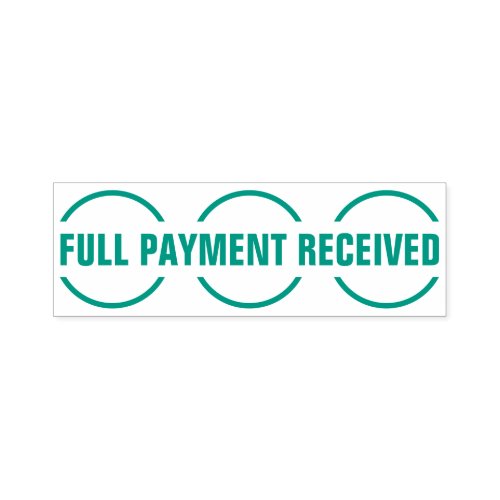 Simple FULL PAYMENT RECEIVED Rubber Stamp