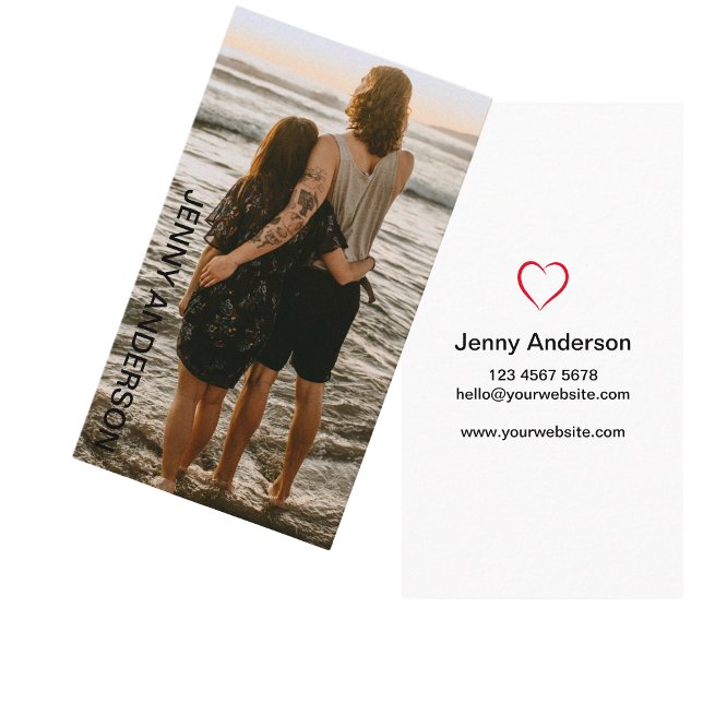 Simple Full Photo Minimalist Photography Business Card (Creator Uploaded)