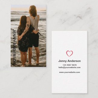 Simple Full Photo Minimalist Photography Business Card