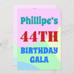 [ Thumbnail: Simple, Fun "44th Birthday Gala" Invitation ]
