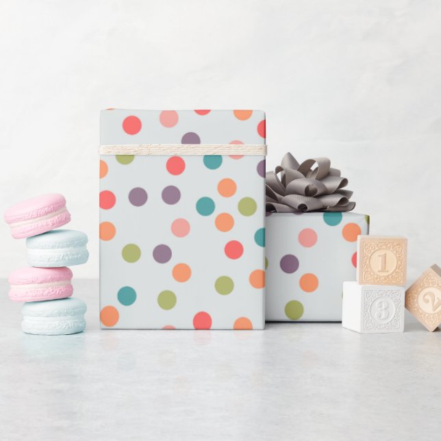 Simple Fun Bright and Colorful Holiday Wrapping Paper (Baby Shower)