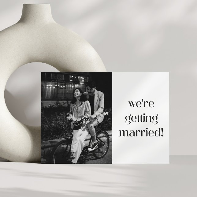 Simple Fun Casual Minimal Modern Photo Wedding  Invitation (Creator Uploaded)