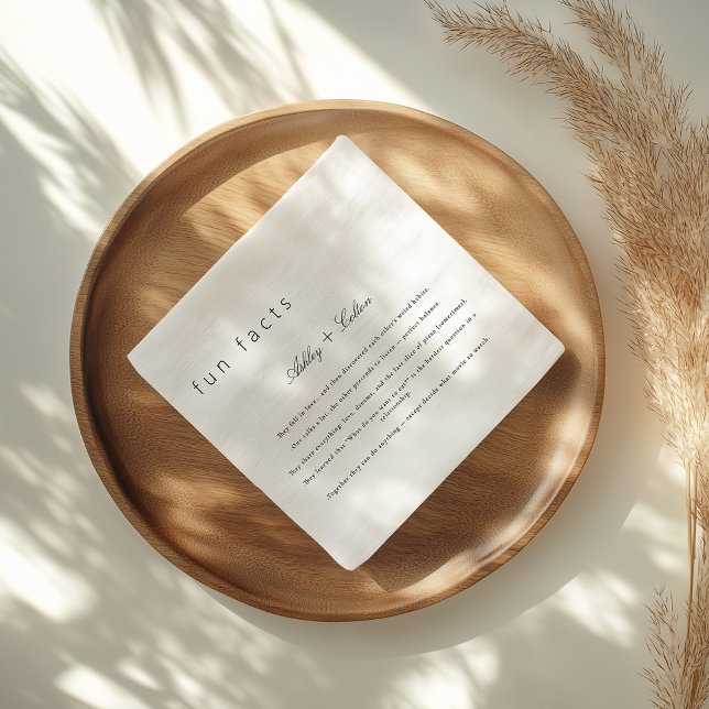 Simple Fun Facts About The Newlyweds Wedding  Napkins (Creator Uploaded)