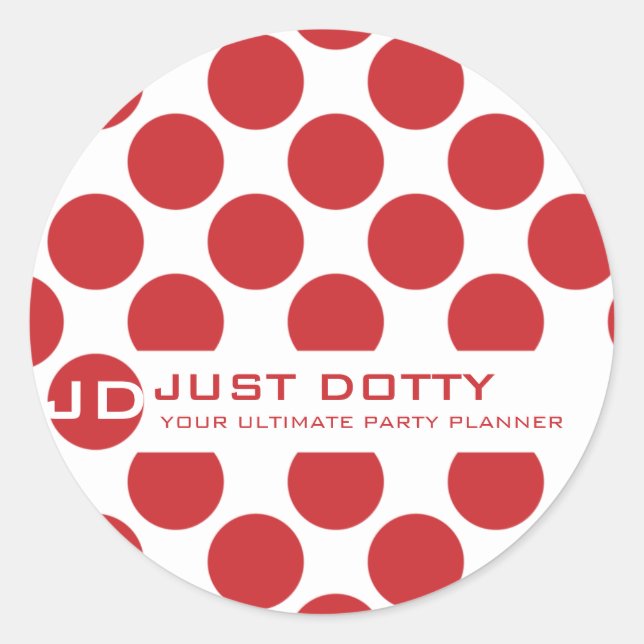 SIMPLE FUN STICKER :: bold dots 9 (Front)