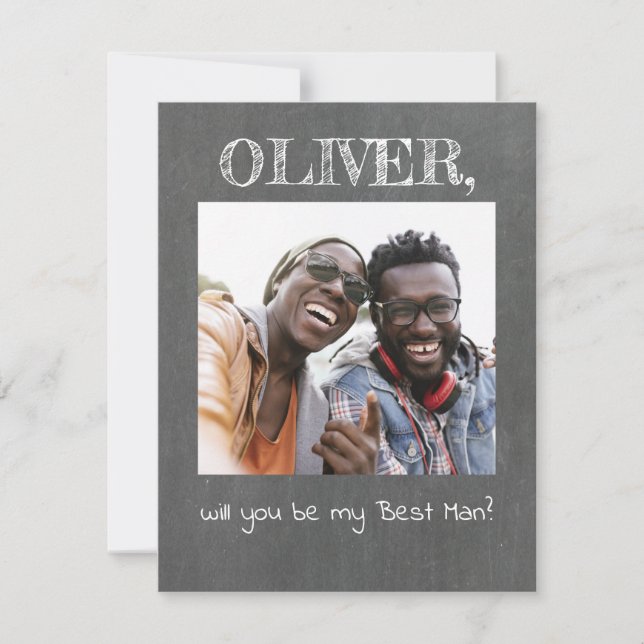 Simple Fun Will You Be My Groomsman Photo (Front)