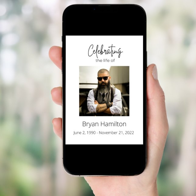 Simple Funeral Celebration of Life Program (Front Digital)