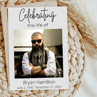 Simple Funeral Celebration of Life Program Budget