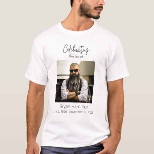 Simple Funeral Celebration of Life Tshirt
