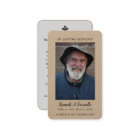 Simple Funeral Memorial Prayer Photo Card