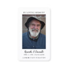 Simple Funeral Memorial Prayer Photo Card