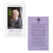 Simple Funeral Memorial Prayer Photo Card
