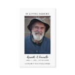 Simple Funeral Memorial Prayer Photo Card Simple Funeral Memorial Prayer Photo Card