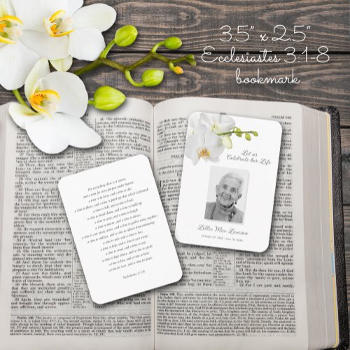 Simple Funeral Memorial Prayer Photo Card