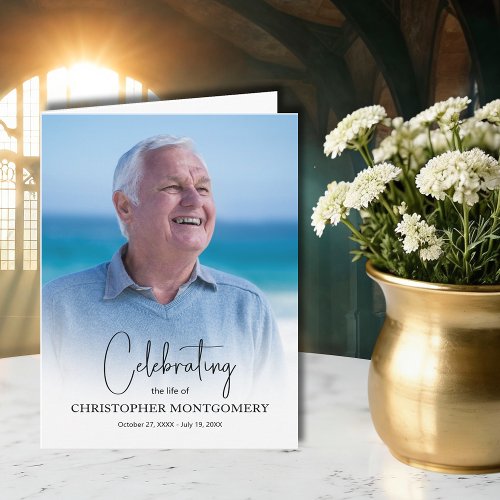 Simple Funeral Photo Folded