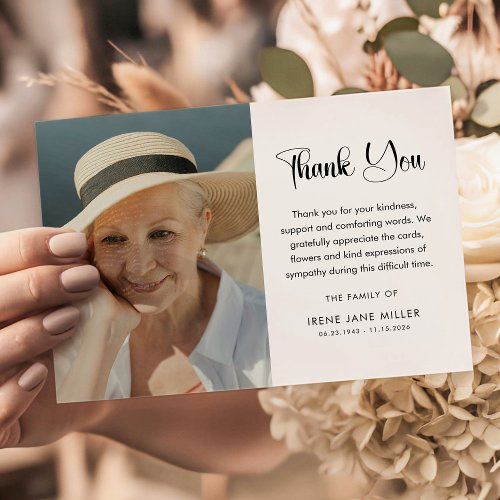 Simple Funeral Photo & Message Memorial 
