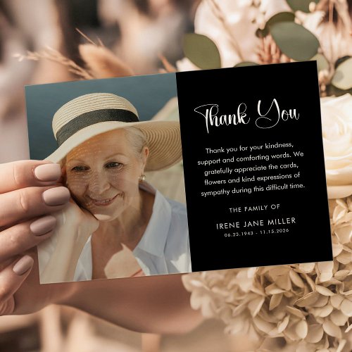 Simple Funeral Photo & Message Memorial 
