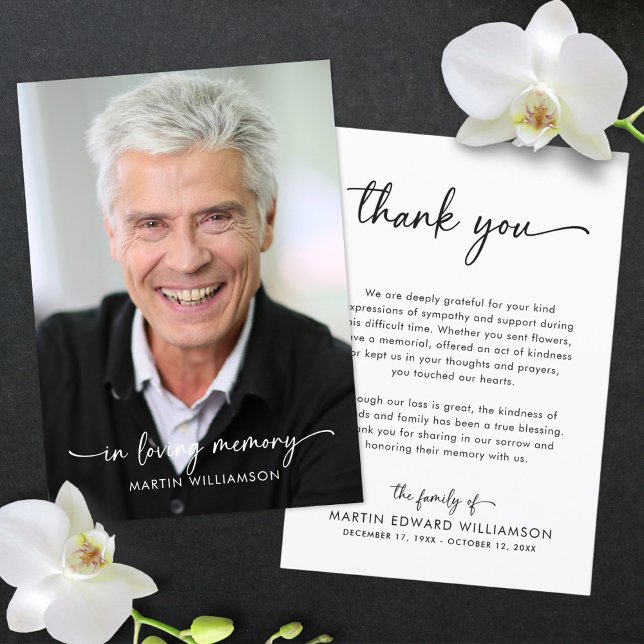 Simple Funeral Photo Script Thank You (Creator Uploaded)