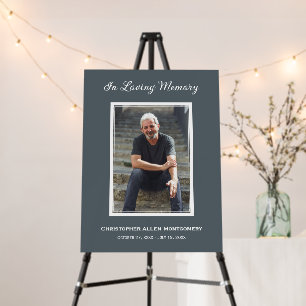 Simple Funeral Photo Sympathy Memorial Foam Board