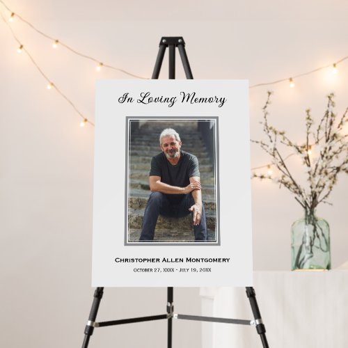 Simple Funeral Photo Sympathy Memorial