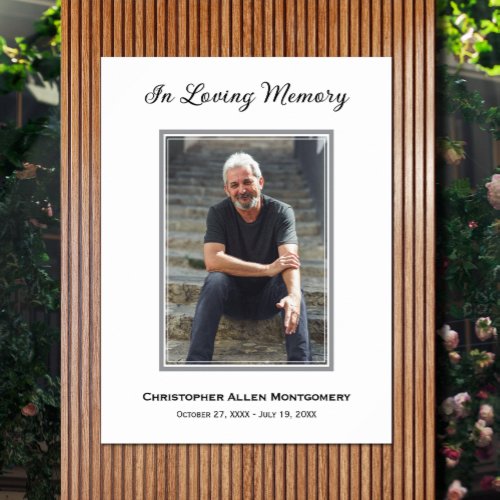 Simple Funeral Photo Sympathy Memorial