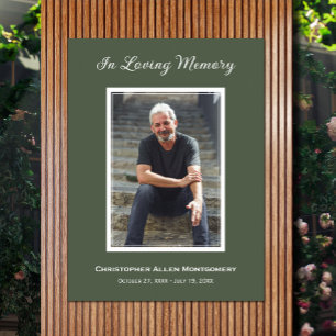 Simple Funeral Photo Sympathy Memorial Poster