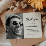 Simple Funeral Photo Thank You Card | Sympathy<br><div class="desc">A simple funeral 'Thank You' message,  which can be personalised with a photo of your loved one. These cards can be sent out to friends and family who have shown you support,  love and kindess during your time of grief.</div>