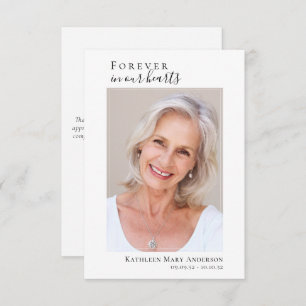 Simple Funeral Photo Thank You Card Sympathy