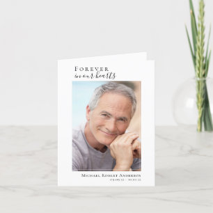 Simple Funeral Photo Thank You Card   Sympathy