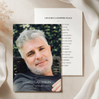 Simple Funeral Prayer Card with Photo
