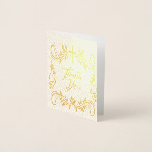 Simple Funeral Thank You Message For Condolences  Foil Card