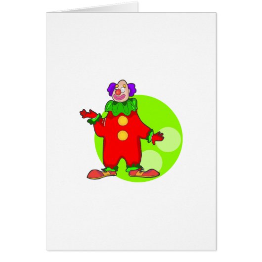 Simple Funny Clown Cards (Front)