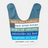 Cute Rascals® Cloth Bibs for Babies Give Peas A Chance Funny Humor