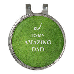 Simple Funny Father's Day Custom Best  Golf Hat Clip