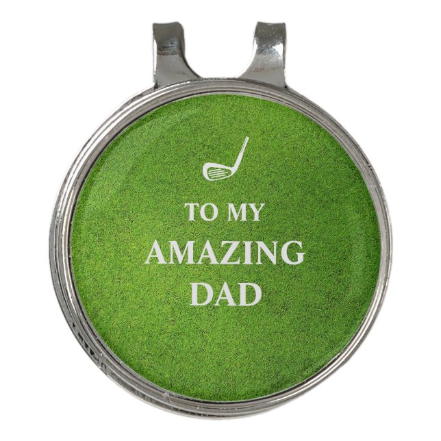 Simple Funny Father's Day Custom Best  Golf Hat Clip (Front)