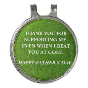 Simple Funny Father's Day Golf Hat Clip and Ball 