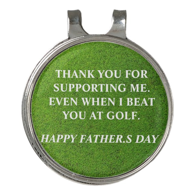 Simple Funny Father's Day Golf Hat Clip and Ball  (Front)