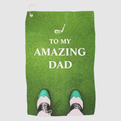 Simple Funny Golf Fathers Day Custom Best  Golf Towel