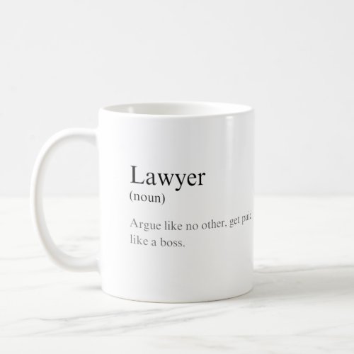 Simple Funny Lawyer Definition Joke Coffee  Coffee Mug