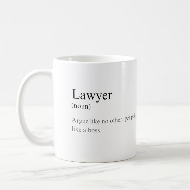 Simple Funny Lawyer Definition Joke Coffee  Mug (Left)