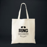 Simple Funny Ring Security Wedding Kid Tote Bag<br><div class="desc">This cute wedding kid tote bag makes the perfect gift for your ring security on your wedding day! It features an illustration of a pair of aviator sunglasses with the caption "Ring Security". This tote can be easily customized with your name.</div>