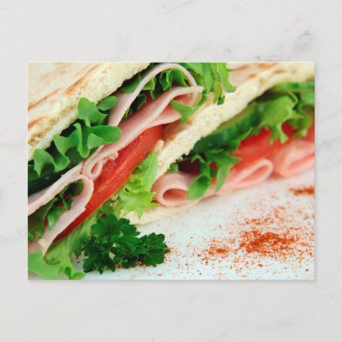 Simple Funny Sandwich Postcard