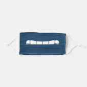 Simple Funny Smile Emoji Teal Blue Adult Cloth Face Mask (Front, Folded)